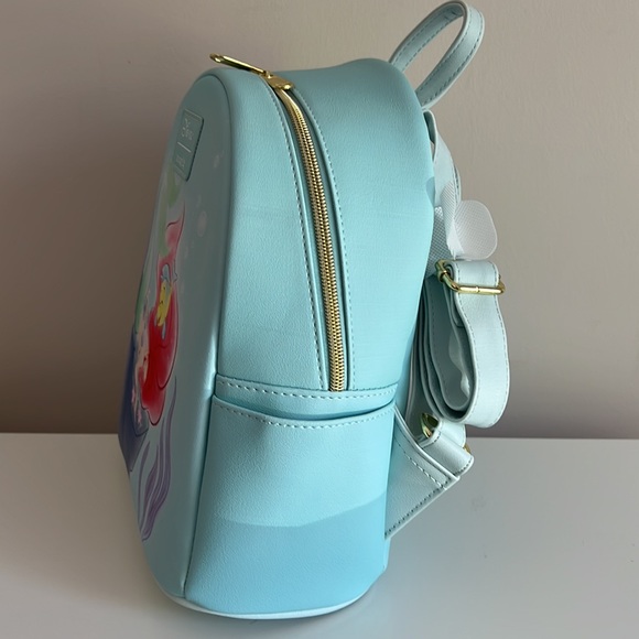 NWT Loungefly Disney The Little Mermaid Giggles Mini Backpack and wallet set - Picture 9 of 10